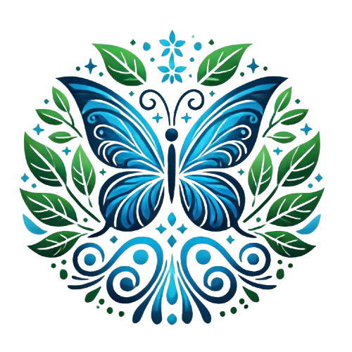 Natura papillon bleu